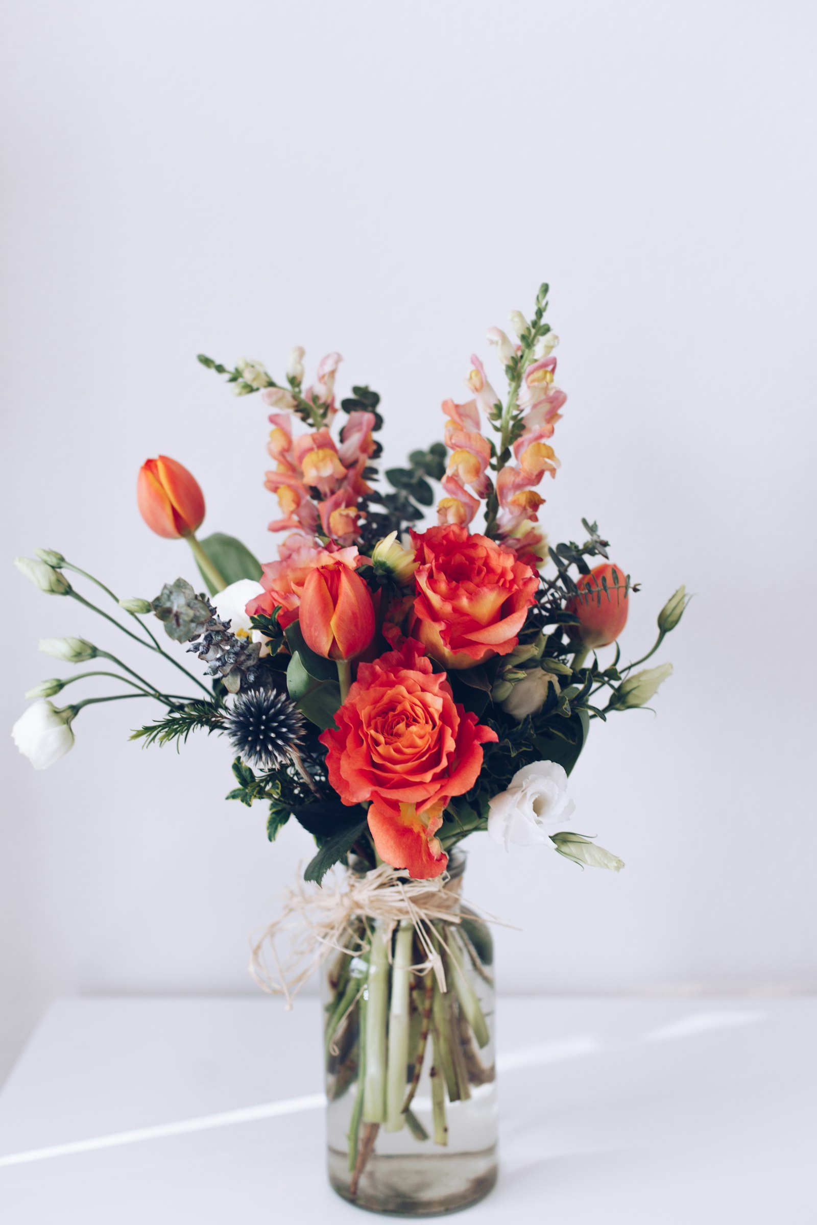Buket med friske blomster